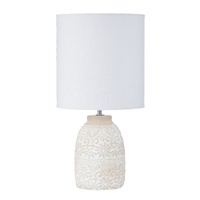 Amalfi Fleur Table Lamp 47cm Beige, isAlbi CWTL0314BG