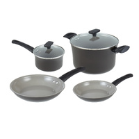Davis & Waddell Thornbury Recycled Aluminium Cookset 4-Piece Brown & Beige, DESCW01