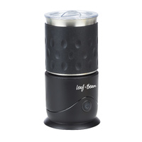 Leaf & Bean Electric Magnetic Milk Frother & Warmer 380mL Matte Black, LBEC03