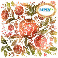 Christmas Card (Pk of 10) RSPCA Floral Christmas by Vevoke HS-XCP23008