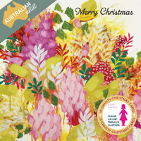 Christmas Card (Pk of 10) BCNA Chrirstmas Florals by Vevoke HS-XCP23010