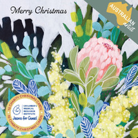 Christmas Card (Pk of 10) CMRI Pink Waratah by Vevoke HS-XCP23018