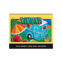 2024 Calendar Kiwiana Double-View Desk Easel Browntrout A03087.