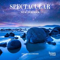 2024 Calendar Spectacular New Zealand Square Wall Browntrout A03292
