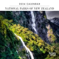 2024 Calendar National Parks of New Zealand Mini Wall Browntrout A03353