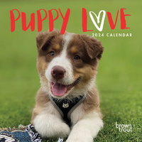 2024 Calendar Puppy Love Square Wall Browntrout A03629