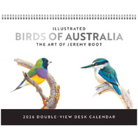 2026 Calendar Illustrated Birds of Australia, The Art of Jeremy Boot Double-View Desk Easel, BrownTrout A05357