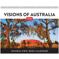 2026 Calendar Visions of Australia Double-View Desk Easel, BrownTrout A05395
