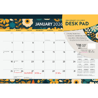 2026 Calendar Autumn Garden  Desk Pad, BrownTrout A05425