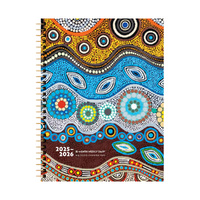 2025-2026 18-Month Planner Aboriginal Art Monthly/Weekly, BrownTrout A05449