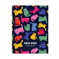 2025-2026 18-Month Planner Colourful Cats Monthly/Weekly, BrownTrout A05456
