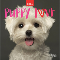 2026 Calendar Puppy Love Square Wall, BrownTrout A06156