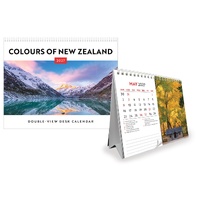 2027 Calendar Colours of New Zealand Double-View Desk Easel, Browntrout A06538