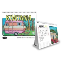 2027 Calendar Kiwiana Double-View Desk Easel, Browntrout A06545