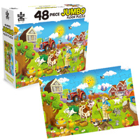 Puzzle Master Jumbo Jigsaw Floor Puzzle 48 Piece Farmyard Friends