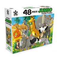 Puzzle Master Jumbo Jigsaw Floor Puzzle 48 Piece Wild Animals