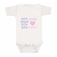 Artico Baby Bodysuit Baby Talk 50% Mum 50% Dad BTO001