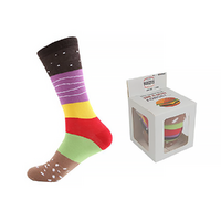 Artico Novelty Socks Burger One Size Fits All Food Socks CS009
