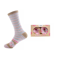 Artico Novelty Socks Donut One Size Fits All Food Socks CS014