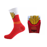 Artico Novelty Socks Fries One Size Fits All Food Socks CS015