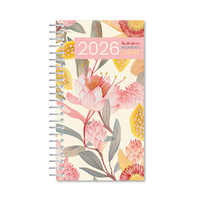 2026 Diary Australian Women's Diary Slim Week to View Light Pink, Hinkler