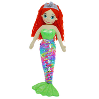 Aurora Sequined Mermaids Plush Doll 45cm Penny Green Rainbow, Cotton Candy MER268