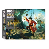 100-Piece Children's Gold Jigsaw: Pirate Treasure by Hinkler