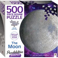500 Piece Jigsaw Puzzle: Puzzlebilities Shaped - The Moon