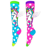 Madmia Socks Ages 3-5 Toddler - FLYING UNICORN, Novelty Socks