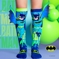 Madmia Socks Ages 6-99 - Batman Neon MB002, Novelty Socks, One Size Fits Most