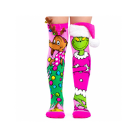 MADMIA Socks Ages 6-99 One Size Fits Most - PRETTY IN GRINCH Novelty Socks