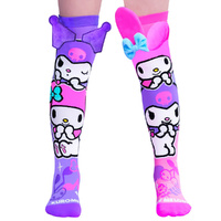 Madmia Socks Ages 6-99 One Size Fits Most - KUROMI & MY MELODY, Novelty Socks