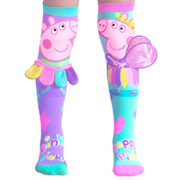 Madmia Socks Ages 6-99 One Size Fits Most - PEPPA PIG FAIRY, Novelty Socks
