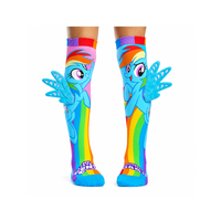 Madmia Socks Ages 6-99 One Size Fits Most RAINBOW DASH Novelty Socks