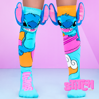 Madmia Socks Ages 6-99 One Size Fits Most - DISNEY STITCH SURF Novelty Socks