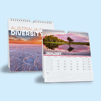 2026 Calendar Australia Land of Diversity 205x205mm Wiro Wall/Desk, easy2C 4299