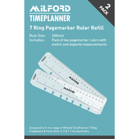Milford Timeplanner Refills 7 Ring Pagemarker Ruler Pack 2 Collins Debden Compatible 441145