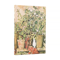 2026 Diary Paperblanks Mini Week-At-A-Time Horizontal Hardcover Cezanne's Terracotta Pots and Flowers