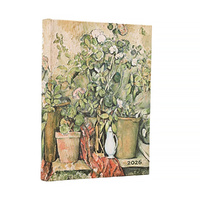 2026 Diary Paperblanks Midi Day-At-A-Time  Hardcover Cezanne's Terracotta Pots and Flowers