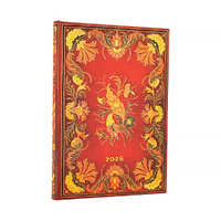 2026 Diary Paperblanks Midi Week-At-A-Time Horizontal Hardcover Fiammetta
