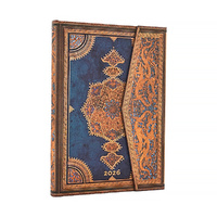 2026 Diary Paperblanks Midi Week-At-A-Time Vertical Hardcover Safavid Indigo