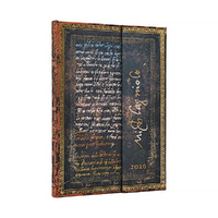 2026 Diary Paperblanks Midi Week-At-A-Time Verso Hardcover Michelangelo Handwriting
