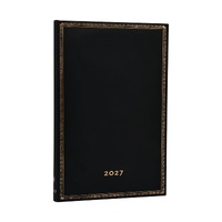 2027 Diary Paperblanks Black Edition Maxi Week-At-A-Time Horizontal Hardcover