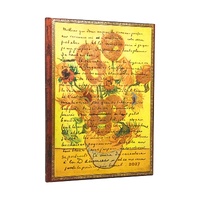 2027 Diary Paperblanks Van Gogh, Sunflowers Grande Week-At-A-Time Vertical Hardcover