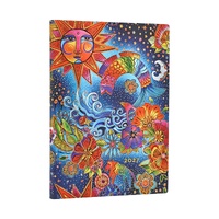 2027 Diary Paperblanks Celestial Magic Midi Week-At-A-Time Horizontal Flexi Softcover