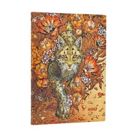 2027 Diary Paperblanks Lynx Rising Midi Week-At-A-Time Horizontal Flexi Softcover