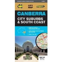 UBD Gregory's Canberra City Suburbs & South Coast Map 248 7th ed 9780731931842