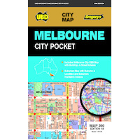 UBD Gregory's Melbourne City Pocket Map 360 18th ed 9780731932290