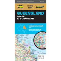 UBD Gregory's Queensland State & Surburban Map 470 29th ed 9780731932801