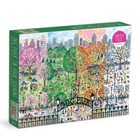 Galison Jigsaw Puzzle 1000 Piece Michael Storrings Dog Park in Four Seasons